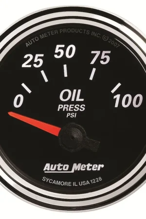 Holiday Sale Autometer 2-1/16" Oil Pressure 0-100 PSI Air-Core Designer Black II