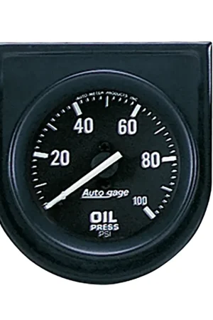 Instant Buy Autometer 2-1/16" Oil Pressure 0-100 PSI Mechanical Black Full Sweep Auto Gage