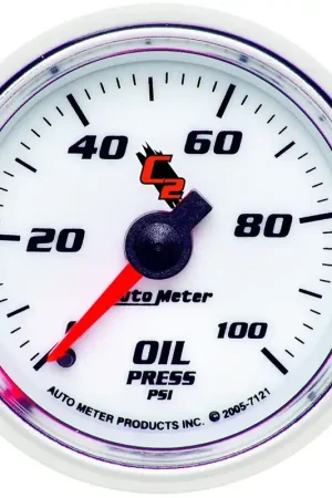 Autometer 2-1/16" Oil Pressure 0-100 PSI Mechanical C2 Fast Shipping