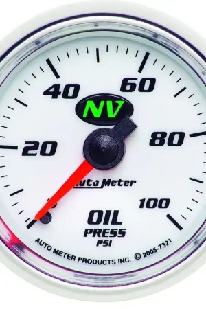 Autometer 2-1/16" Oil Pressure 0-100 PSI Mechanical NV Wholesale