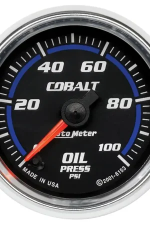 Seasonal Sale Autometer 2-1/16" Oil Pressure 0-100 PSI Stepper Motor Cobalt