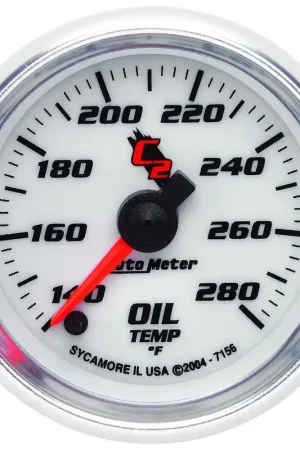 Limited Time Autometer 2-1/16" Oil Temperature 140-280 °F Stepper Motor C2