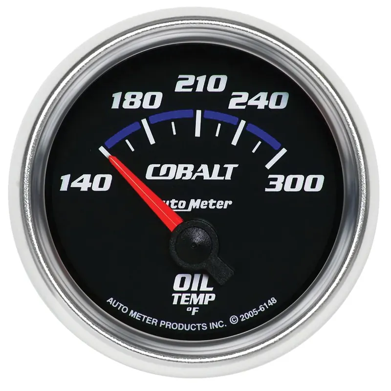 Autometer 2-1/16" Oil Temperature 140-300 °F Air-Core Cobalt Low Price
