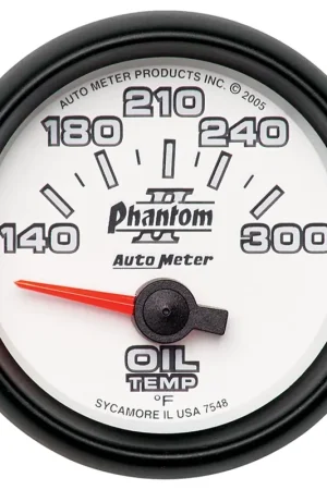 Bulk Order Autometer 2-1/16" Oil Temperature 140-300 °F Air-Core Phantom II