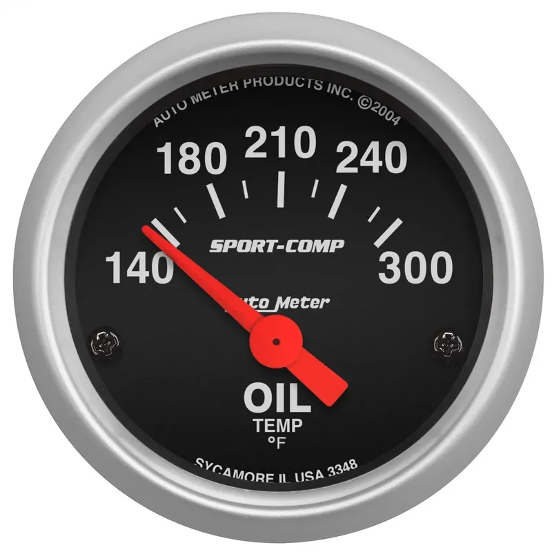 Exclusive Autometer 2-1/16" Oil Temperature 140-300 °F Air-Core Sport-Comp