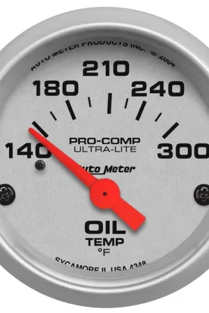 Autometer 2-1/16" Oil Temperature 140-300 °F Air-Core Ultra-Lite Limited Offer