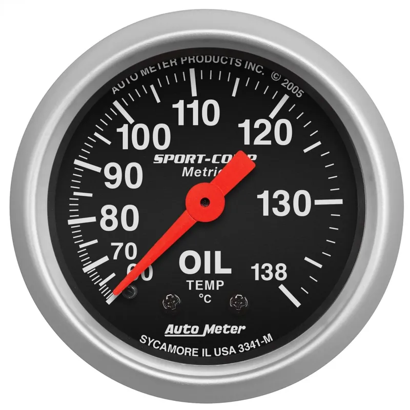 Hassle-Free Returns Autometer 2-1/16" Oil Temperature 60-140 °C 8 Ft. Mechanical Cobra