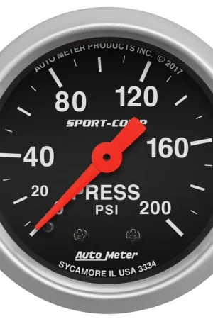 Wholesale Autometer 2-1/16" Pressure 0-200 PSI Mechanical Sport-Comp