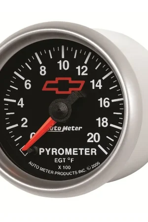 Special Offer Autometer 2-1/16" Pyrometer 0-2000 °F Chevy Red Bowtie