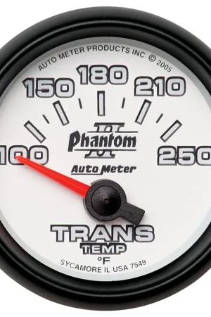 Limited Time Autometer 2-1/16" Transmission Temperature 100-250 °F Air-Core Phantom II