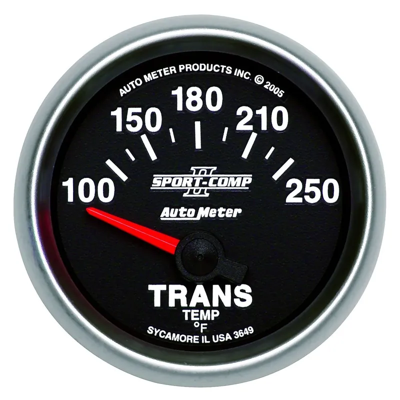 Price Cut Autometer 2-1/16" Transmission Temperature 100-250 °F Air-Core Sport-Comp II