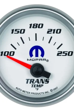 Direct From Manufacturer Autometer 2-1/16" Transmission Temperature 100-250 °F Air-Core White Mopar