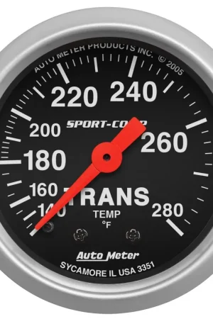 Autometer 2-1/16" Transmission Temperature 140-280 °F Mechanical Sport-Comp New Arrival
