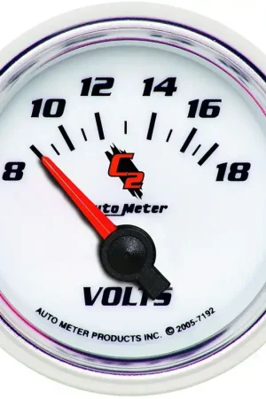 Autometer 2-1/16" Voltmeter 8-18V Air-Core C2 Premium