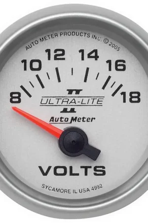 Best Seller Autometer 2-1/16" Voltmeter 8-18V Air-Core Ultra-Lite II