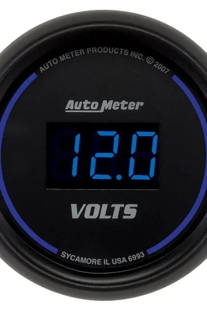 Autometer 2-1/16" Voltmeter 8-18V Cobalt Digital Limited Time