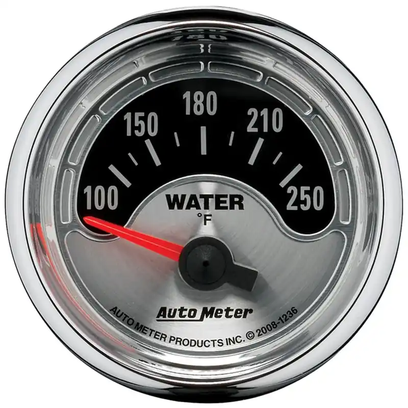 Autometer 2-1/16" Water Temperature 100-250 °F Air-Core American Muscle In Demand