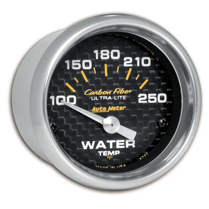 Autometer 2-1/16" Water Temperature 100-250 °F Air-Core Carbon Fiber Best Choice