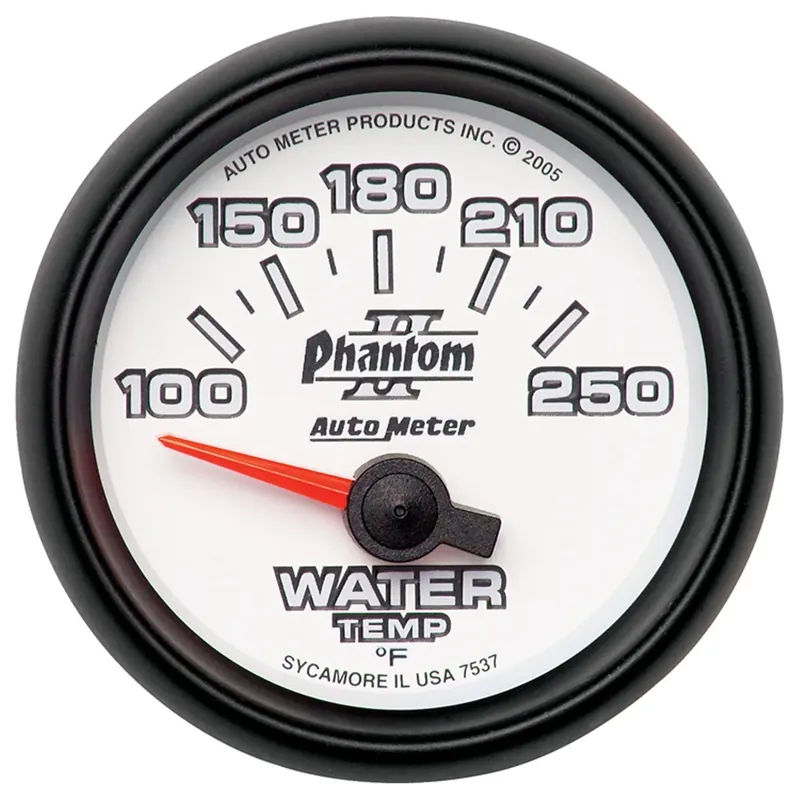 Autometer 2-1/16" Water Temperature 100-250 °F Air-Core Phantom II Buy Direct