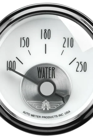 Worldwide Shipping Autometer 2-1/16" Water Temperature 100-250 °F Air-Core Prestige Pearl