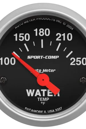 Place Order Autometer 2-1/16" Water Temperature 100-250 °F Air-Core Sport-Comp