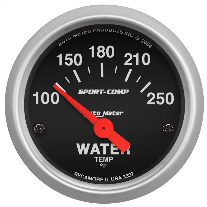 Place Order Autometer 2-1/16" Water Temperature 100-250 °F Air-Core Sport-Comp