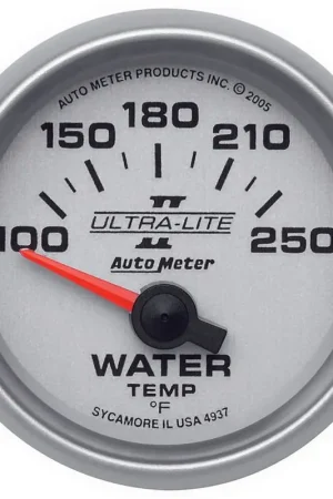 Autometer 2-1/16" Water Temperature 100-250 °F Air-Core Ultra-Lite II Free Returns