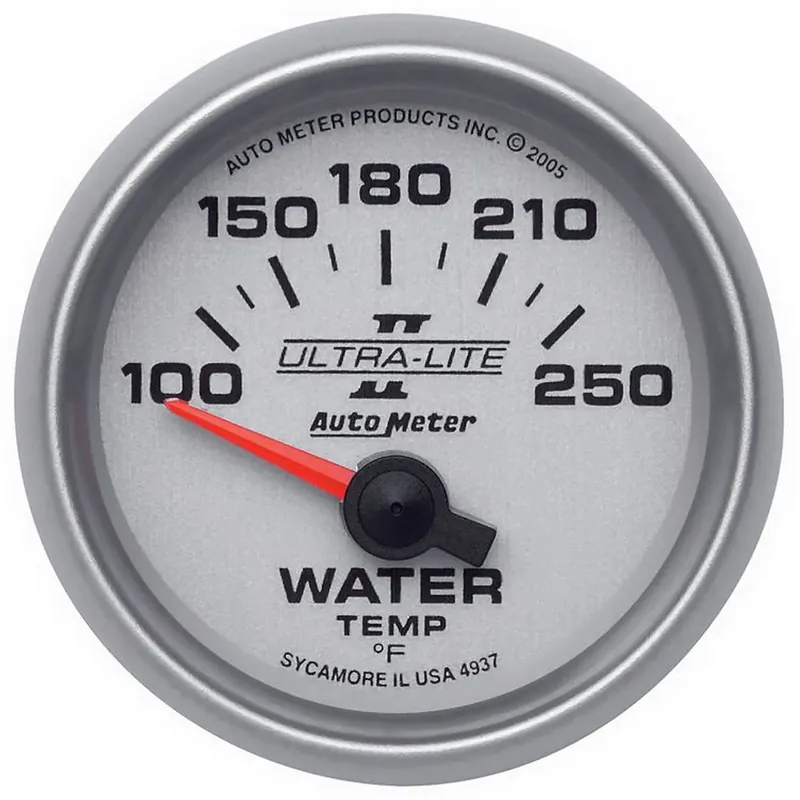 Autometer 2-1/16" Water Temperature 100-250 °F Air-Core Ultra-Lite II Free Returns