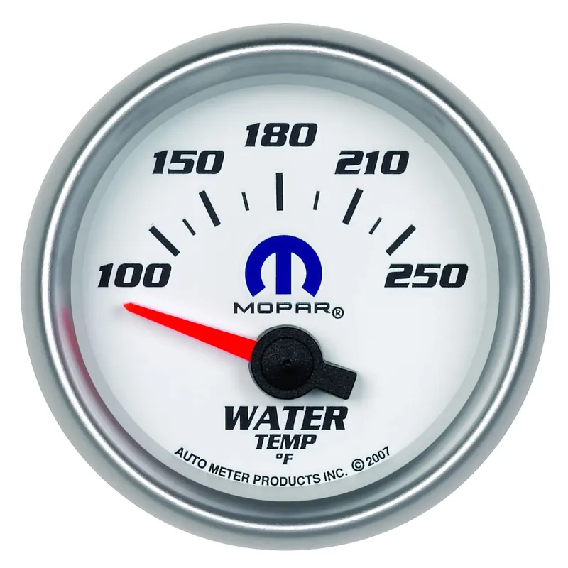 Autometer 2-1/16" Water Temperature 100-250 °F Air-Core White Mopar In Demand