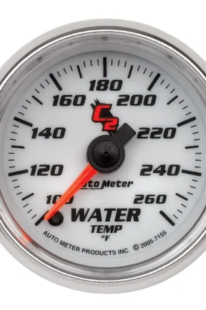 Autometer 2-1/16" Water Temperature 100-260 °F Stepper Motor C2 New Release