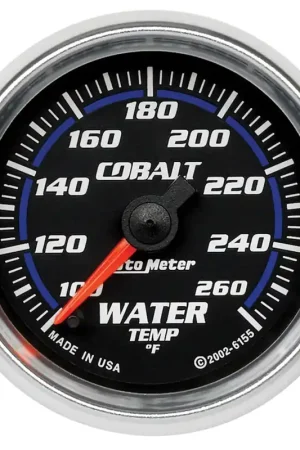 Autometer 2-1/16" Water Temperature 100-260 °F Stepper Motor Cobalt Deal