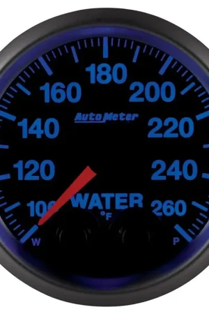 Autometer 2-1/16" Water Temperature 100-260 °F Stepper Motor Elite Premium