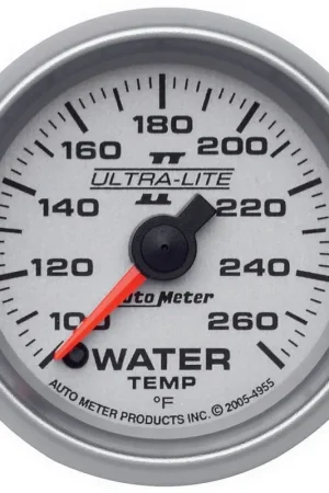 Best Choice Autometer 2-1/16" Water Temperature 100-260 °F Stepper Motor Ultra-Lite II