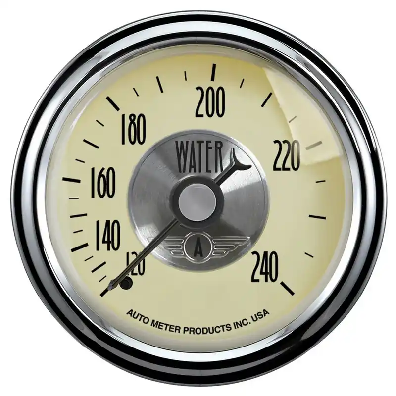 Autometer 2-1/16" Water Temperature 120-240 °F 6 Ft. Mechanical Prestige Antique Ivory Top Rated
