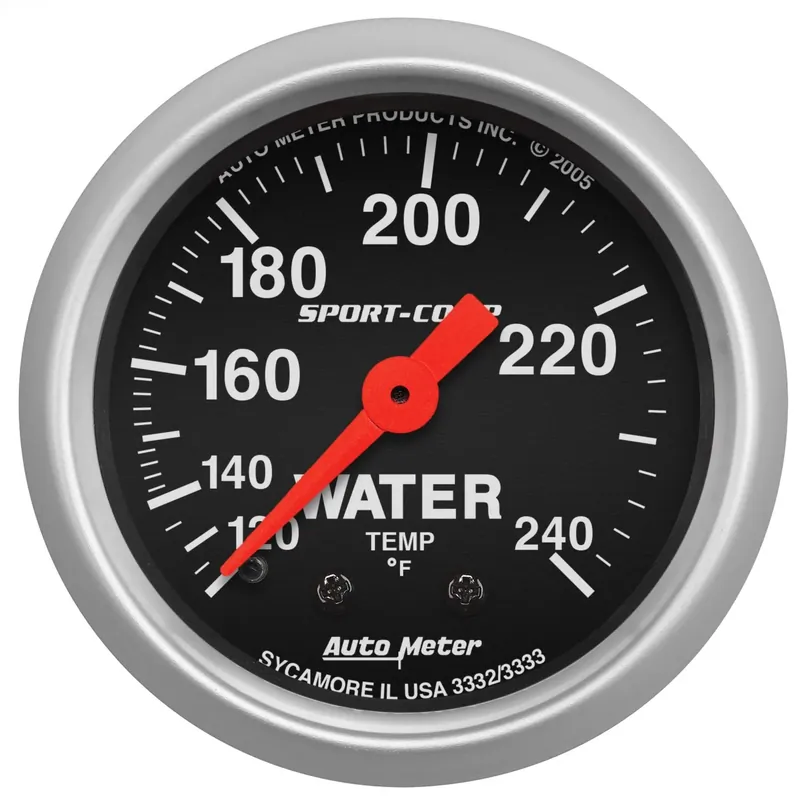 Hot Picks Autometer 2-1/16" Water Temperature 120-240 °F 6 Ft. Mechanical Sport-Comp