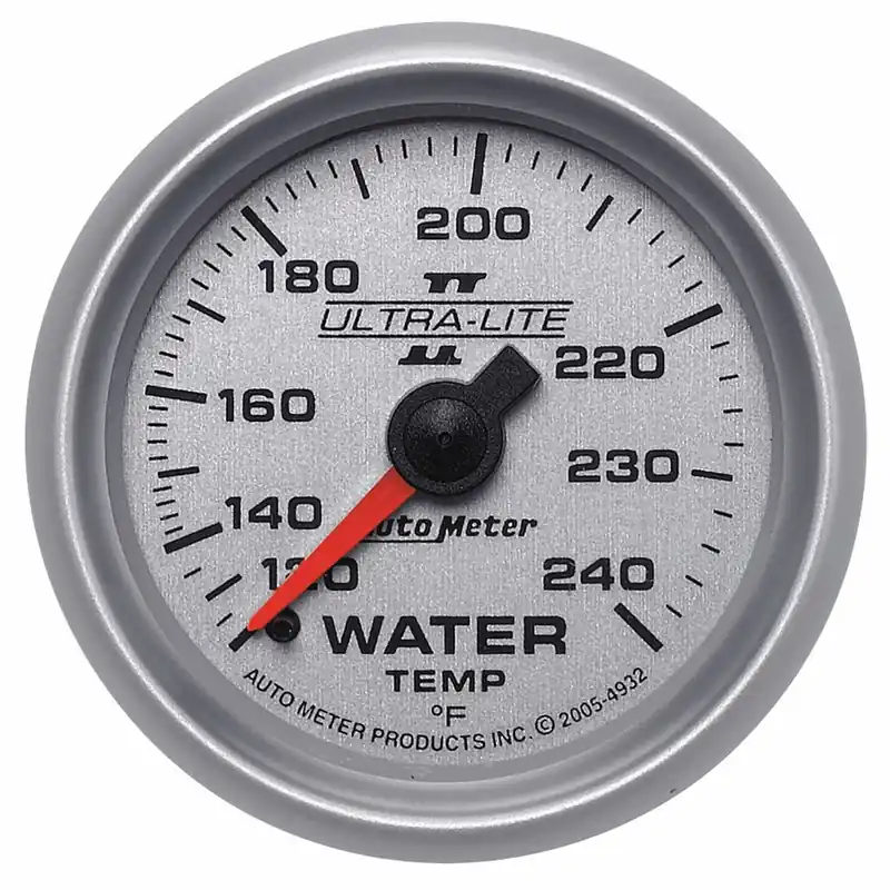 Get Yours Autometer 2-1/16" Water Temperature 120-240 °F 6 Ft. Mechanical Ultra-Lite II