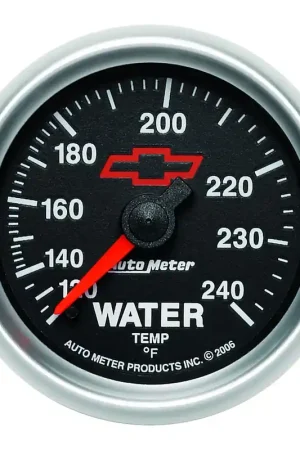 Autometer 2-1/16" Water Temperature 120-240 °F Chevy Red Bowtie Markdown