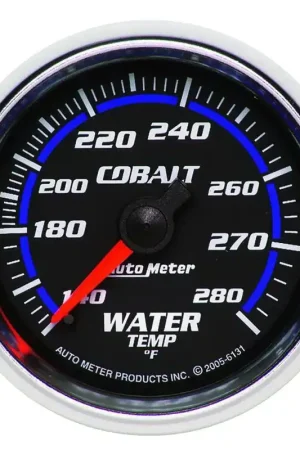 While Supplies Last Autometer 2-1/16" Water Temperature 140-280 °F 6 Ft. Mechanical Cobalt