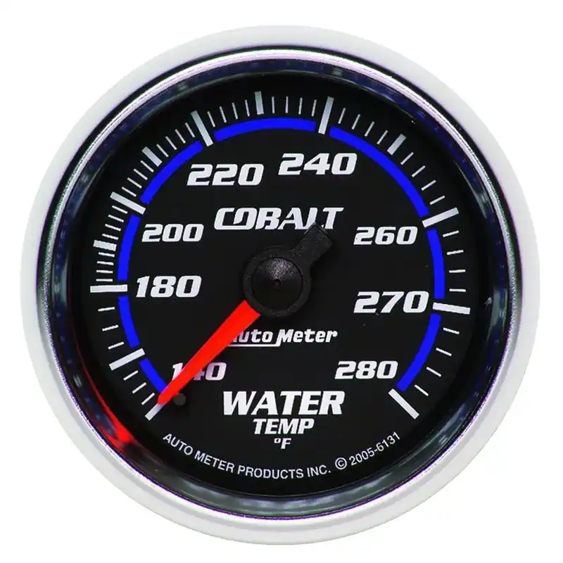 While Supplies Last Autometer 2-1/16" Water Temperature 140-280 °F 6 Ft. Mechanical Cobalt