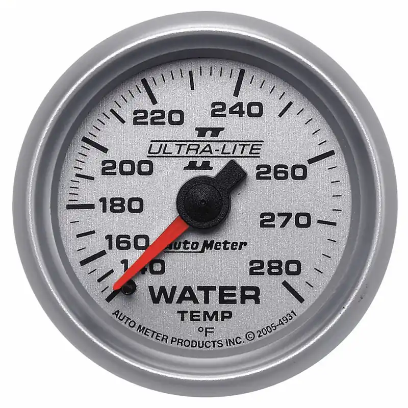 Seasonal Sale Autometer 2-1/16" Water Temperature 140-280 °F 6 Ft. Mechanical Ultra-Lite II