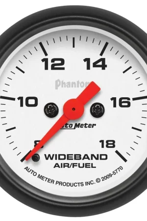 Autometer 2-1/16" Wideband Air/Fuel Ratio Analog 8:1-18:1 AFR Phantom While Supplies Last