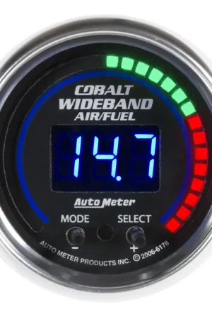 Warranty Included Autometer 2-1/16" Wideband Pro Plus Air/Fuel Ratio 6:1-20:1 AFR Cobalt