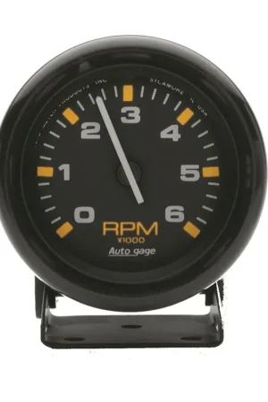 Autometer 2-3/4" Pedestal Tachometer 0-6,000 RPM Black/Black Auto Gage Holiday Sale