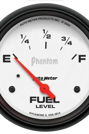 Hassle-Free Returns Autometer 2-5/8" Fuel Level 0-90 ohm Air-Core SSE Phantom