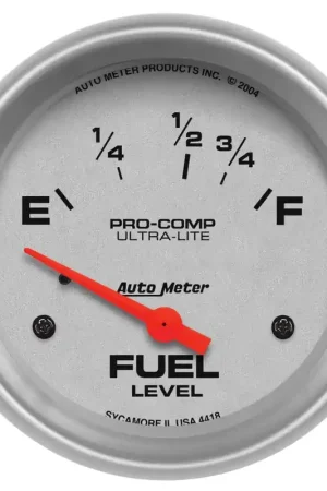 Hassle-Free Returns Autometer 2-5/8" Fuel Level 16-158 ohm Air-Core Ultra-Lite