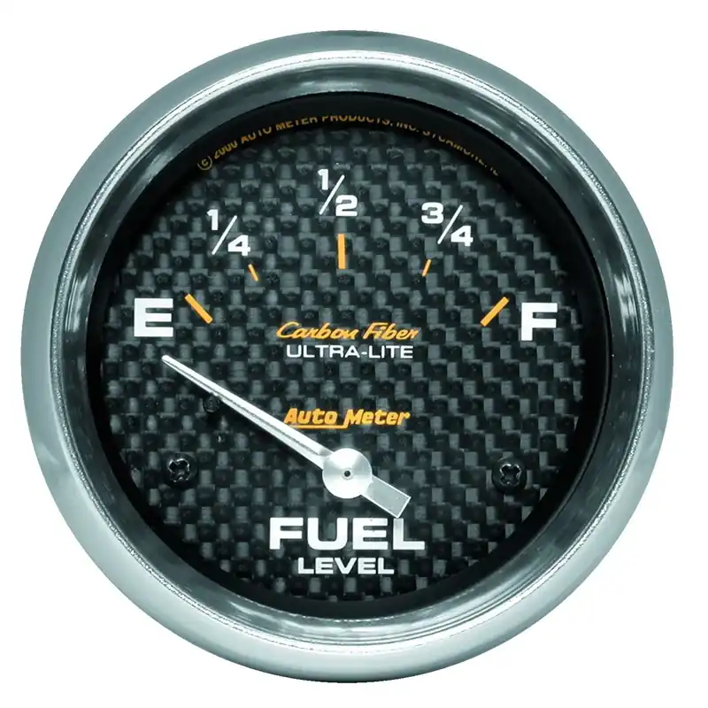 Autometer 2-5/8" Fuel Level 240-33 ohm Air-Core SSE Carbon Fiber Money Back Guarantee