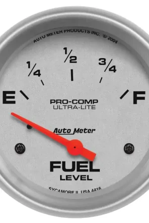 Save Now Autometer 2-5/8" Fuel Level 240-33 ohm Air-Core SSE Ultra-Lite