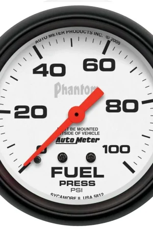 Autometer 2-5/8" Fuel Pressure 0-100 PSI Mechanical Phantom Instant Buy
