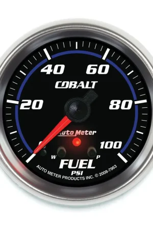 Luxury Autometer 2-5/8" Fuel Pressure w/Peak & Warn 0-100 PSI Stepper Motor Cobalt