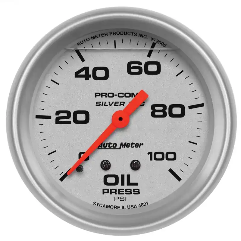 Price Cut Autometer 2-5/8" Oil Pressure 0-100 PSI Mechanical Liquid Filled Ultra-Lite